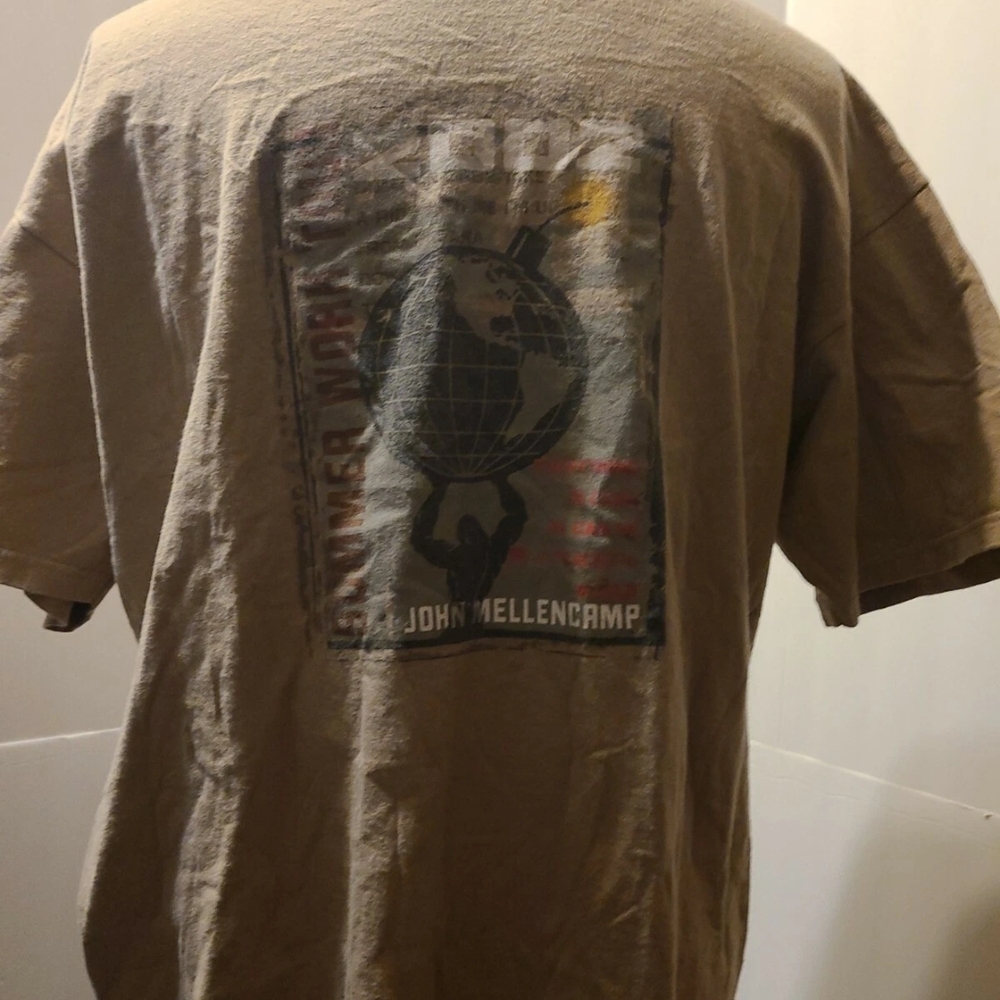 VINTAGE JOHN COUGAR MELLENCAMP 2002 LARGE SHIRT TOUR CONCERT MUSIC
